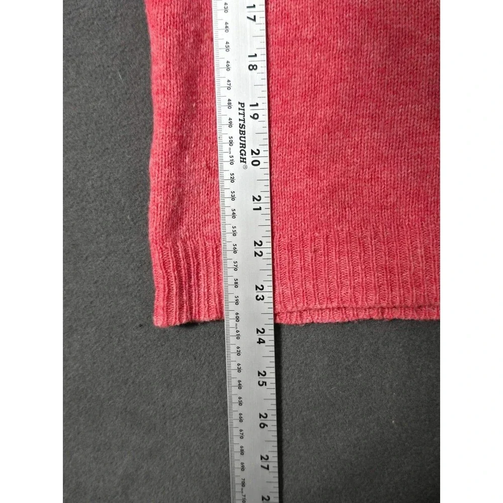 Abercrombie & Fitch Sweater Womens M Pink V-Neck Lamb's Wool Blend Pullover‎ Y2K